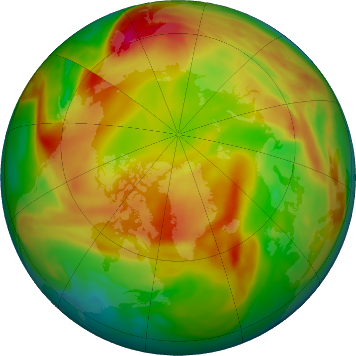 Arctic ozone map for 23 March 2021